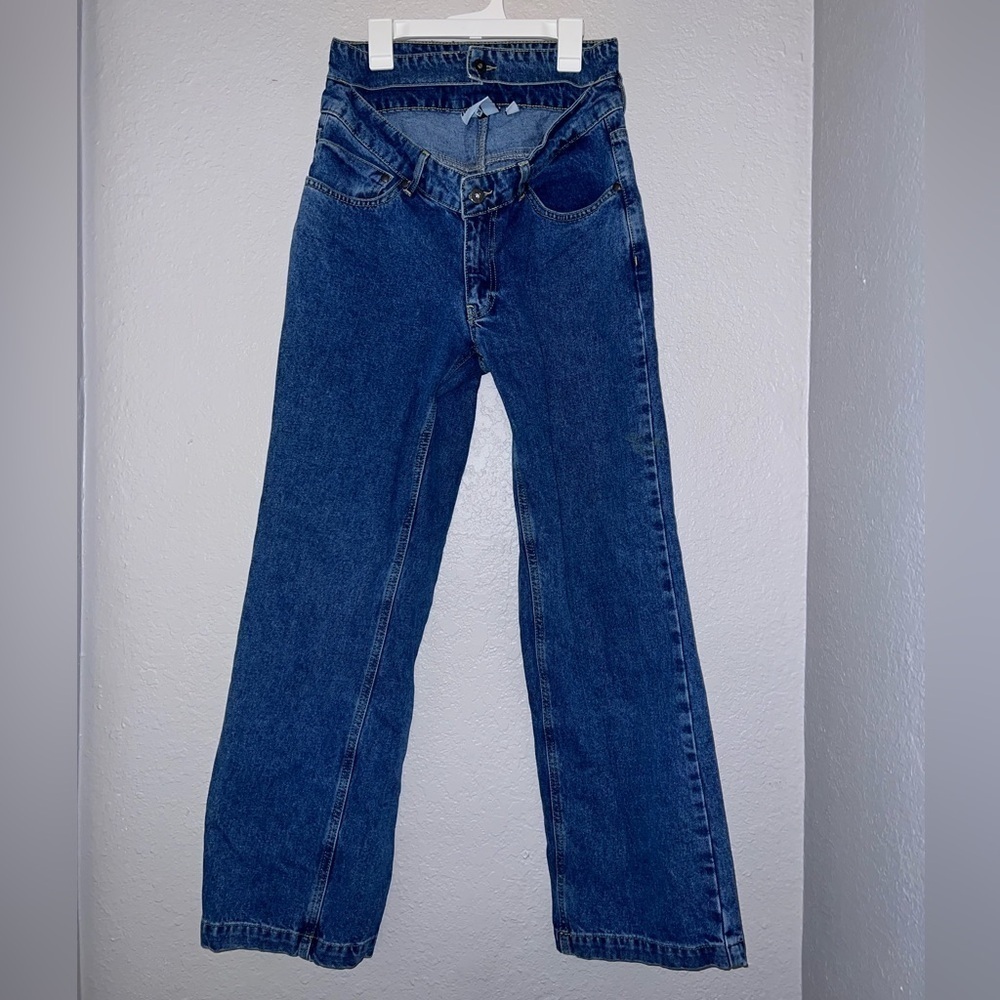 The Ragged Priest Women Double Waist Wide Leg Jeans